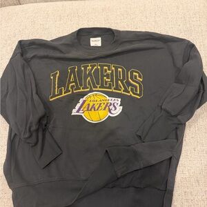 Abercrombie & Fitch Gray Lakers Crewneck Sweater